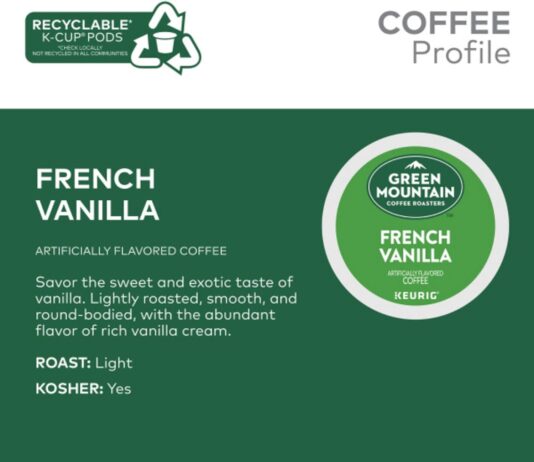 green mountain coffee roasters french vanilla coffee keurig single serve k cup pods light roast 32 count