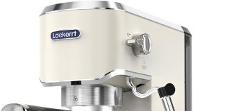 laekerrt espresso machine 20 bar coffee maker cmep02 with commercial milk frother steam wand compact for latte and cappu