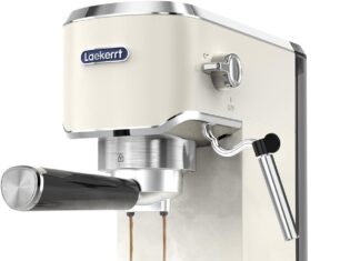 laekerrt espresso machine 20 bar coffee maker cmep02 with commercial milk frother steam wand compact for latte and cappu