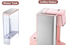 mecity pink coffee maker 3 in 1 single serve coffee machine for flat bottom coffee capsule ground coffee 6 to 10 ounce c