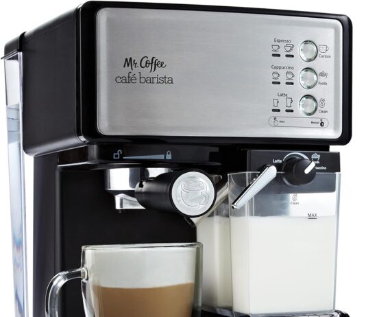 mr coffee espresso and cappuccino machine programmable coffee maker with automatic milk frother and 15 bar pump stainles