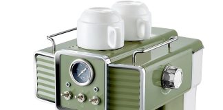 neretva 15 bar espresso machine with milk frother 1350w 54 oz water tank for home barista