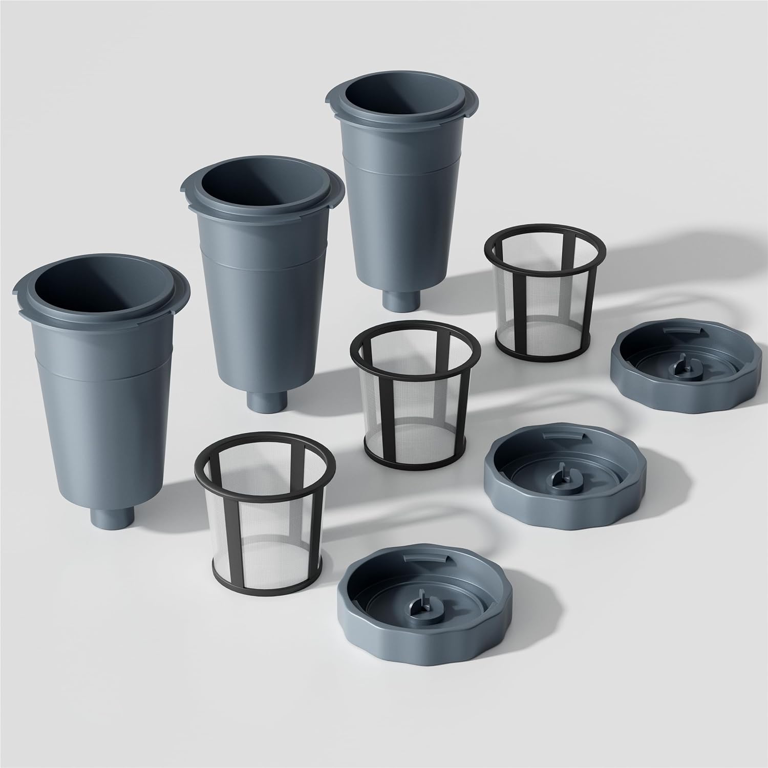 Reusable K Cup for Keuring,BPA-Free Reusable Filter Cup Compatible with B30 B40 B50 B60 B70 K10 MINI Plus K15 K40/45 K55 K60/65 K70/75/79 series 5048 Old Mode Grey