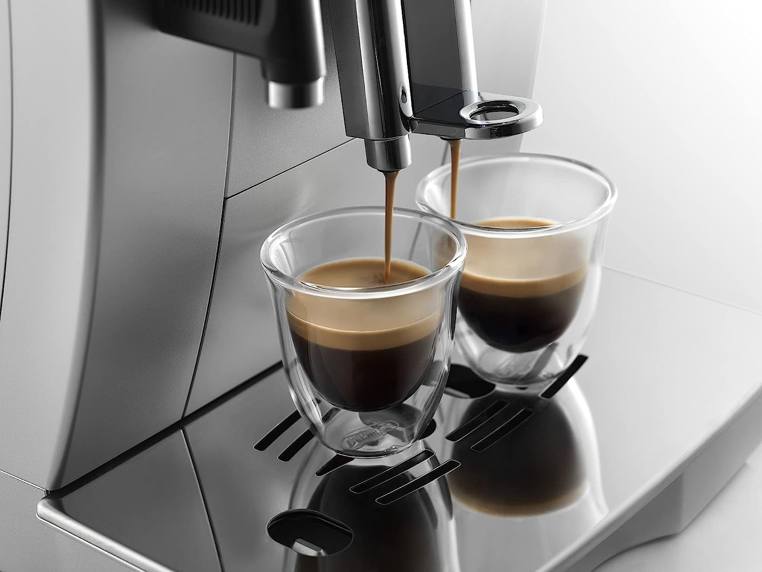 DeLonghi DeLonghi Double Walled Thermo Espresso Glasses, Set of 2, Regular, Clear, 90 milliliters