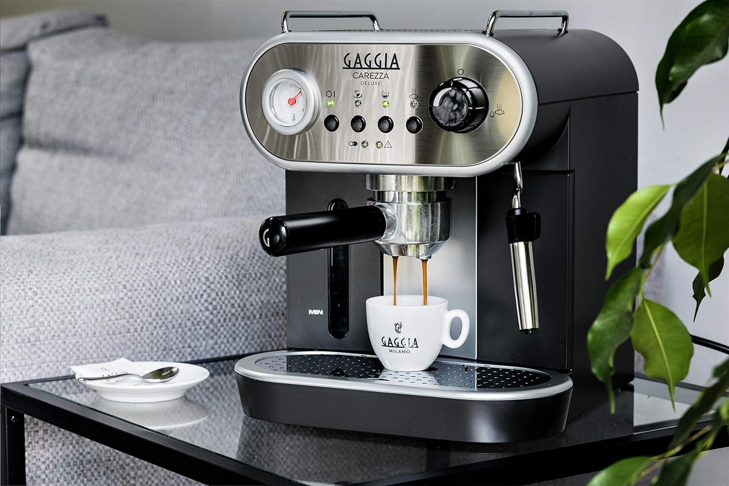 Gaggia Carezza De Luxe Espresso Machine, 47oz, Silver
