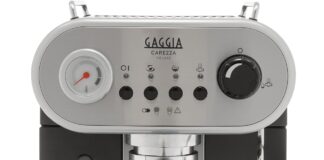 gaggia carezza de luxe espresso machine 47oz silver