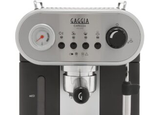 gaggia carezza de luxe espresso machine 47oz silver