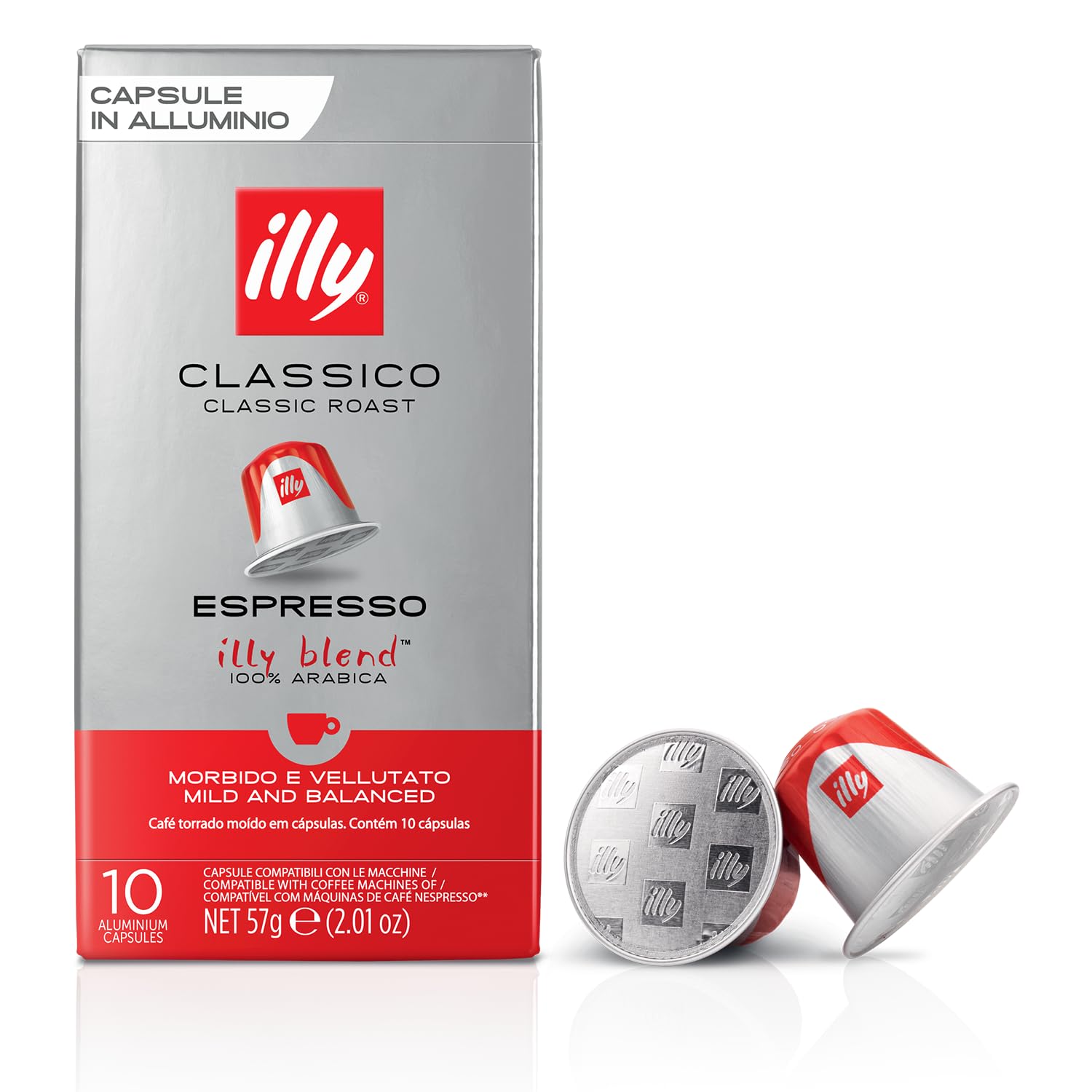 Illy Espresso Compatible Capsules - Single-Serve Coffee Capsules  Pods - Classico Roast - Notes Of Caramel, Orange Blossom  Jasmine Coffee Pods - For Nespresso Coffee Machines – 10 Count