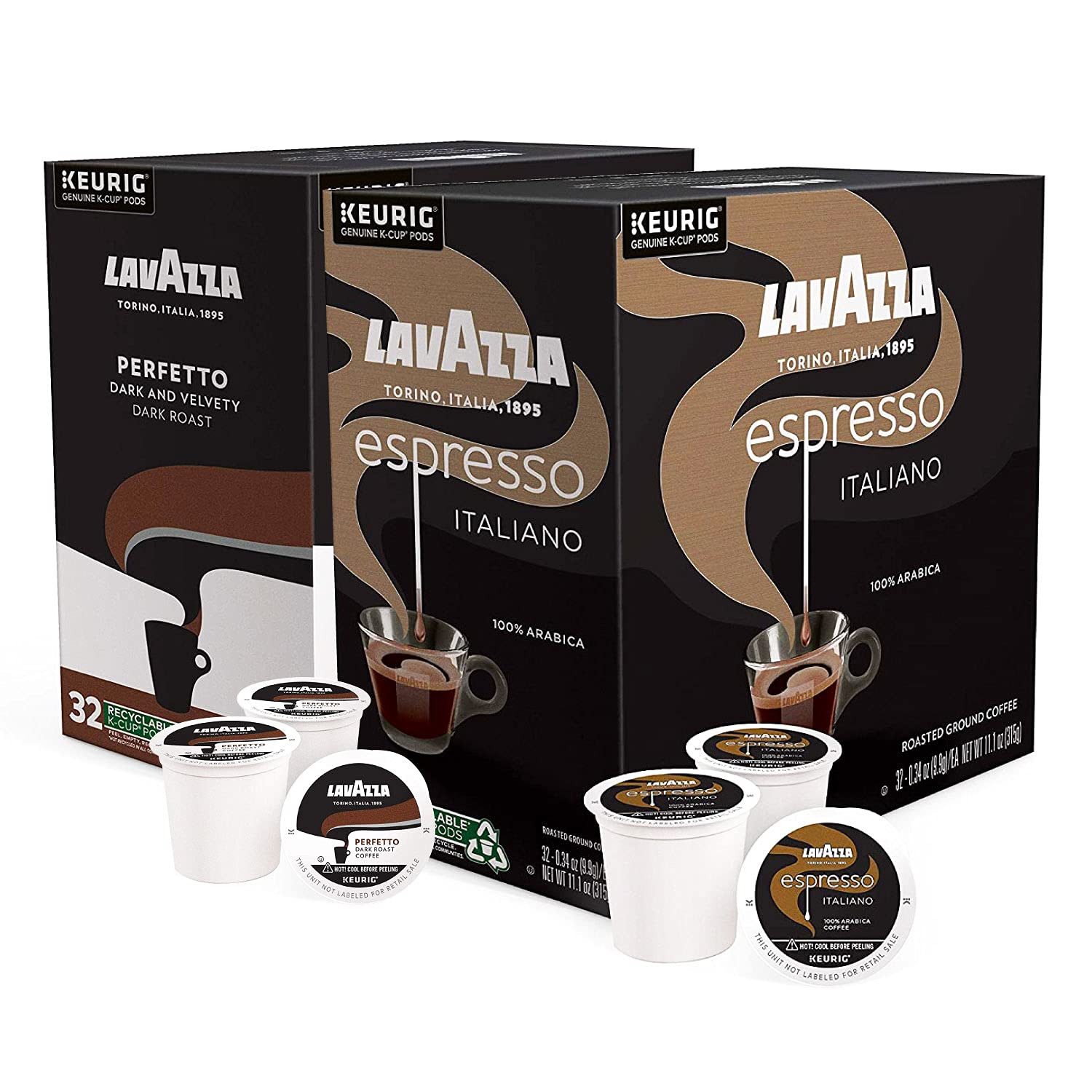Lavazza Espresso Italiano Single-Serve Coffee K-Cup® Pods for Keurig® Brewer, Medium Roast, 22 Count Box