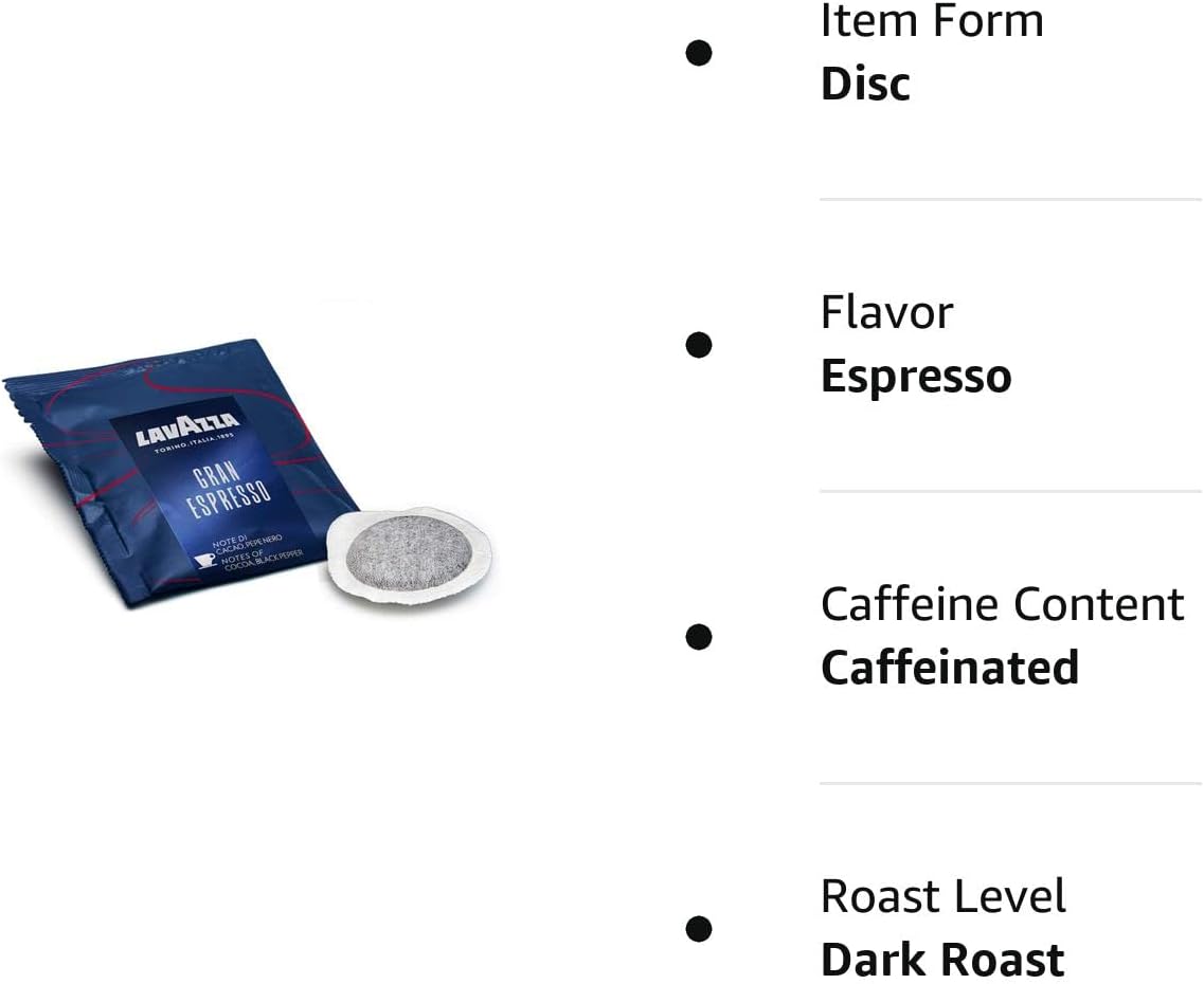 Lavazza Gran Espresso Single-Serve Coffee Pods, Dark Espresso Roast, Pack of 150