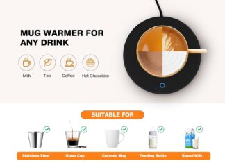 lesipee candle warmer electric coffee mug warmer with auto shut off mug warmer for office desk cup warmer for desk elect