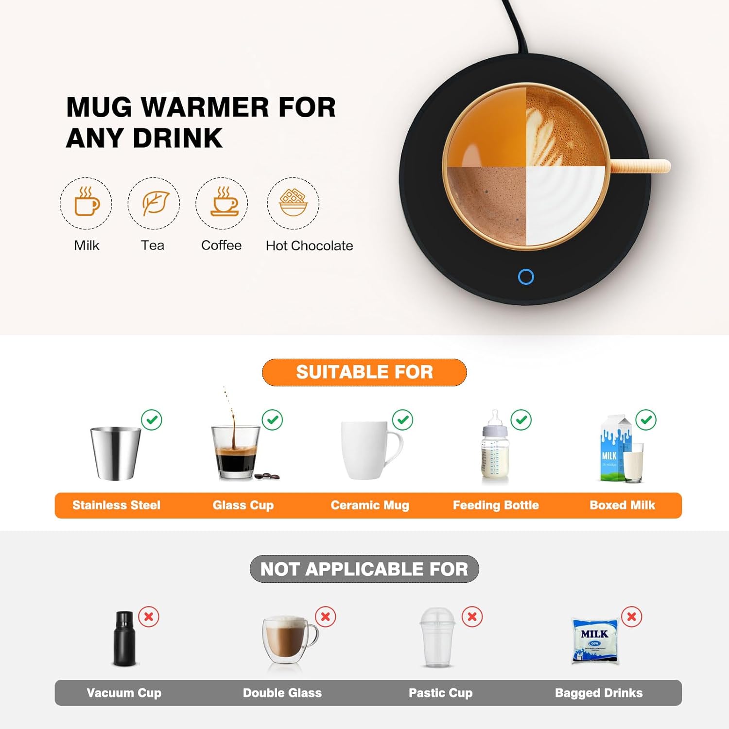 Ember Mug Coffee Mug Warmer - 3 Temperature Settings With Auto Shutoff For Office & Home Use Intelligent Temperature Control