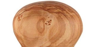 metallurgica motta 58 mm olive wood espresso tamper with convex stainless steel base