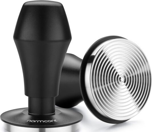 normcore 585mm espresso coffee tamper v4 spring loaded tamper with stainless steel ripple base 15lb 25lb 30lbs replaceme