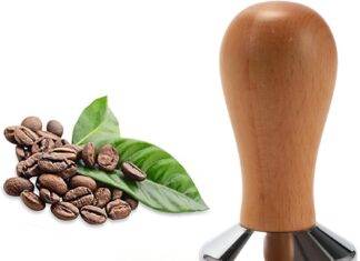 sueiannmn coffee tamper espresso press flat base coffee tamper wood handle barista tamper for coffee grounds barista esp