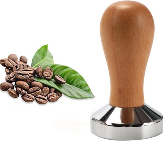 sueiannmn coffee tamper espresso press flat base coffee tamper wood handle barista tamper for coffee grounds barista esp