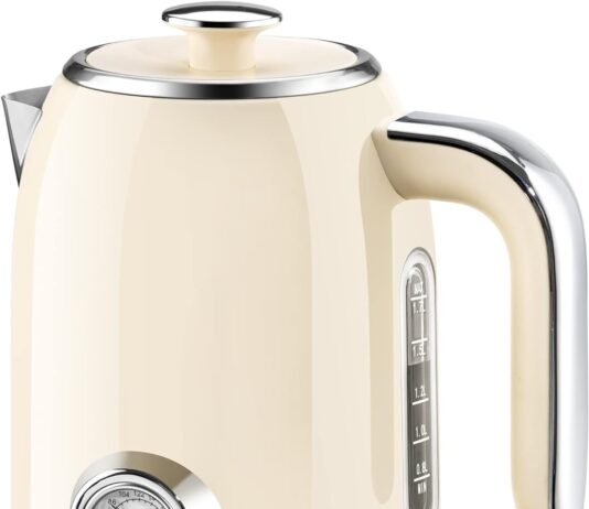 susteas electric kettle 57oz hot tea kettle water boiler with thermometer 1500w fast heating stainless steel tea pot cor