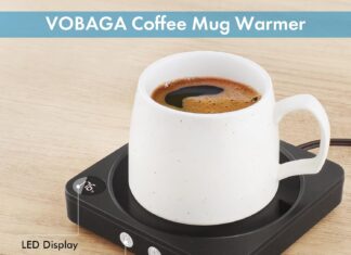 vobaga coffee mug warmer with 52 inch heating plate 3 temperature setting auto shut off smart cup warmer for desk bevera