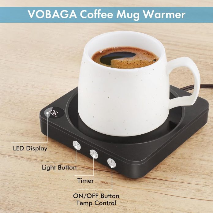 vobaga coffee mug warmer with 52 inch heating plate 3 temperature setting auto shut off smart cup warmer for desk bevera