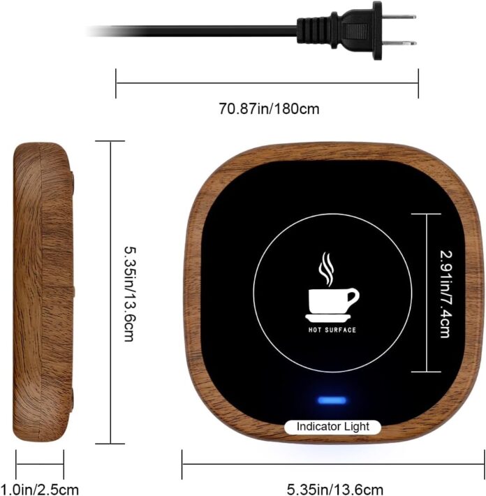 coffee mug warmer with auto shut off gravity induction electric smart cup warmer for desk waterproof beverage plate for