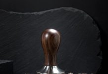 coffee tamper espresso press with tamper mat 304 stainless steel flat base wooden handle for coffee grounds barista espr