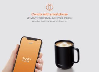 ember temperature control smart mug 2 14 oz app controlled heated coffee mug with 80 min battery life and improved desig