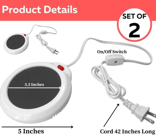 evelots coffee mug warmer for desk home office electric candle warmer plates hot chocolate milk tea great gifts for wife