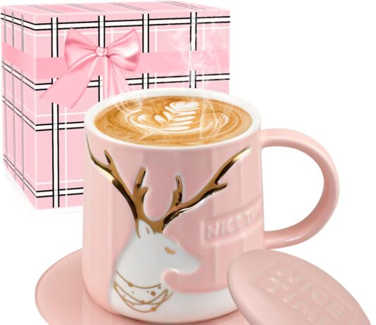 gifts for mom wife women coffee warmer with mug set electric coffee cup warmer with 152oz mug coffee mug warmer for desk