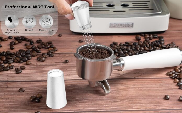 wdt coffee stirrer and espresso ground distribution tool professional barista distributor with stainless steel stirring