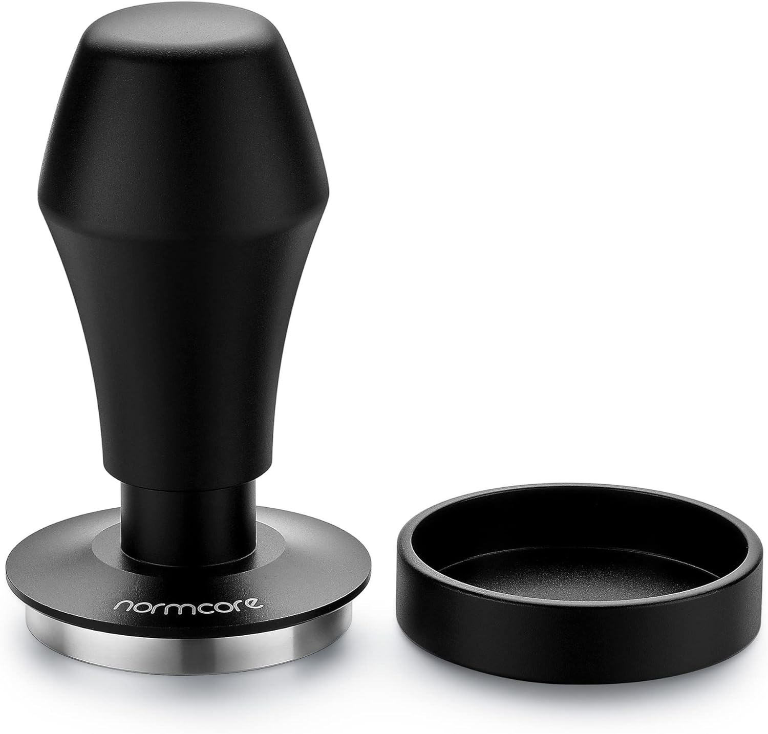 Normcore V4 Coffee Tamper 53.3mm - Spring-loaded Tamper – Barista Espresso Tamper with 15lb / 25lb / 30lbs Replacement Springs - Anodized Aluminum Handle and Stand - Flat Base