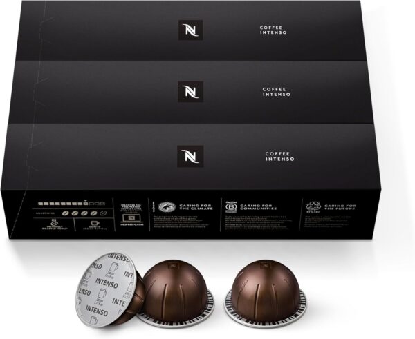 Nespresso Capsules Vertuo Intenso Dark Roast Coffee 30-Count Coffee Pods