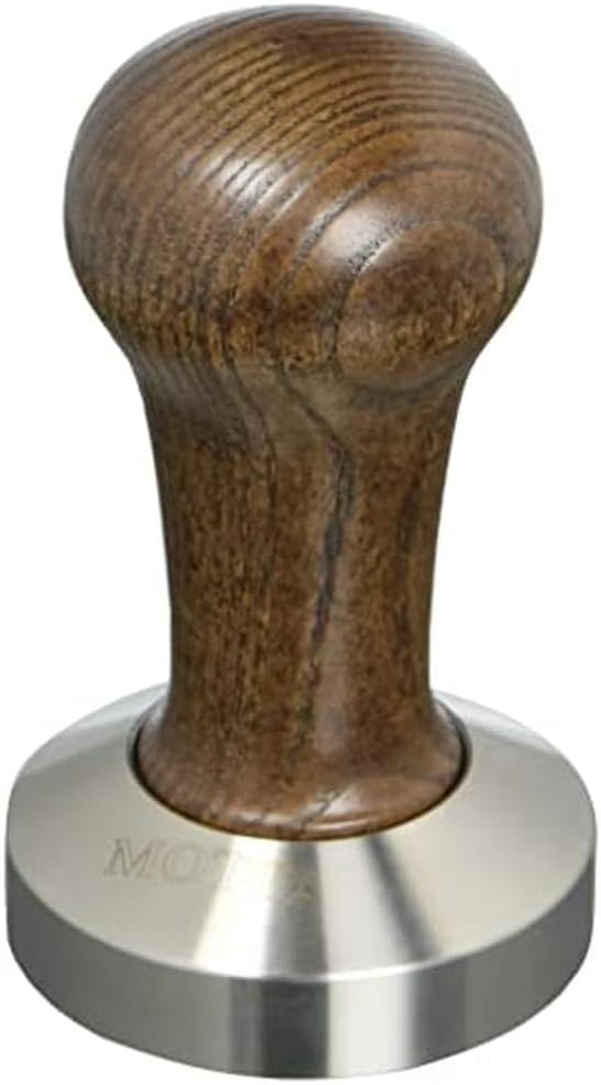 Motta Metallurgica 54 mm Coffee/Espresso Brown Tamper with Stainless Steel Flat Base