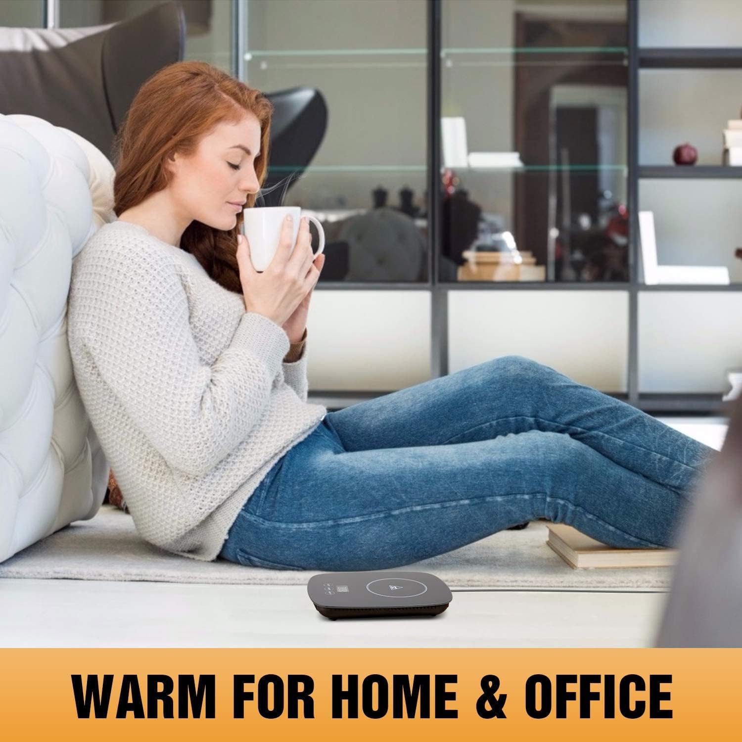 Coffee Mug Warmer,Upgrade Coffee Cup Warmer with 3 Temperature Setting, Adjustable Temperature Beverage Warmer with Auto Shut Off (Without Mug)