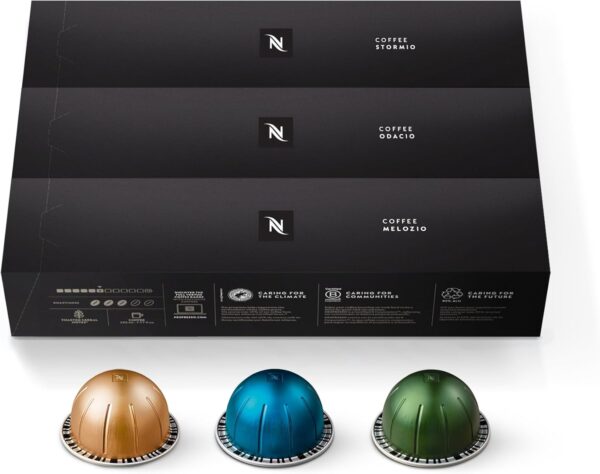 Nespresso Capsules Vertuo, Variety Pack, Medium and Dark Roast Coffee, 30 Count Coffee Pods, Brews 7.8 oz