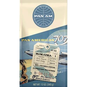 Pan Am Sumatra Coffee, Medium-Dark Roast, Single-Origin Indonesian, Ground, by Expedition Roasters