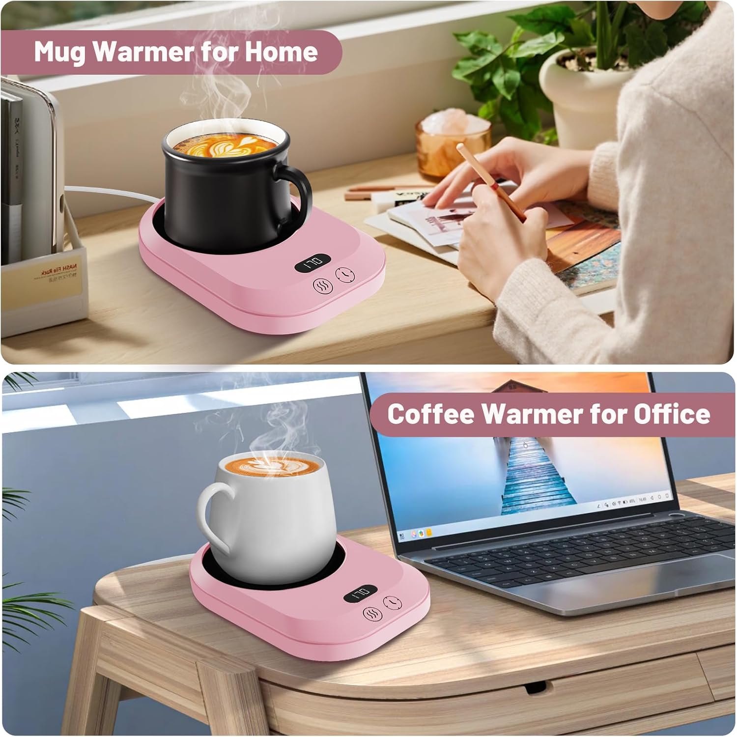 Mug Warmer,Coffee Mug Warmer with 3 Adjustable Temperature Settings,Coffee Warmer with 2-12H Auto Shutoff Functions,Easy to Clean Mug Heater for Desk,Grandma Gifts for Mothers Day Mug Warmer,Coffee Mug Warmer with 3 Adjustable Temperature Settings,Coffee Warmer with 2-12H Auto Shutoff Functions,Easy to Clean Mug Heater for Desk,Grandma Gifts for Mothers Day