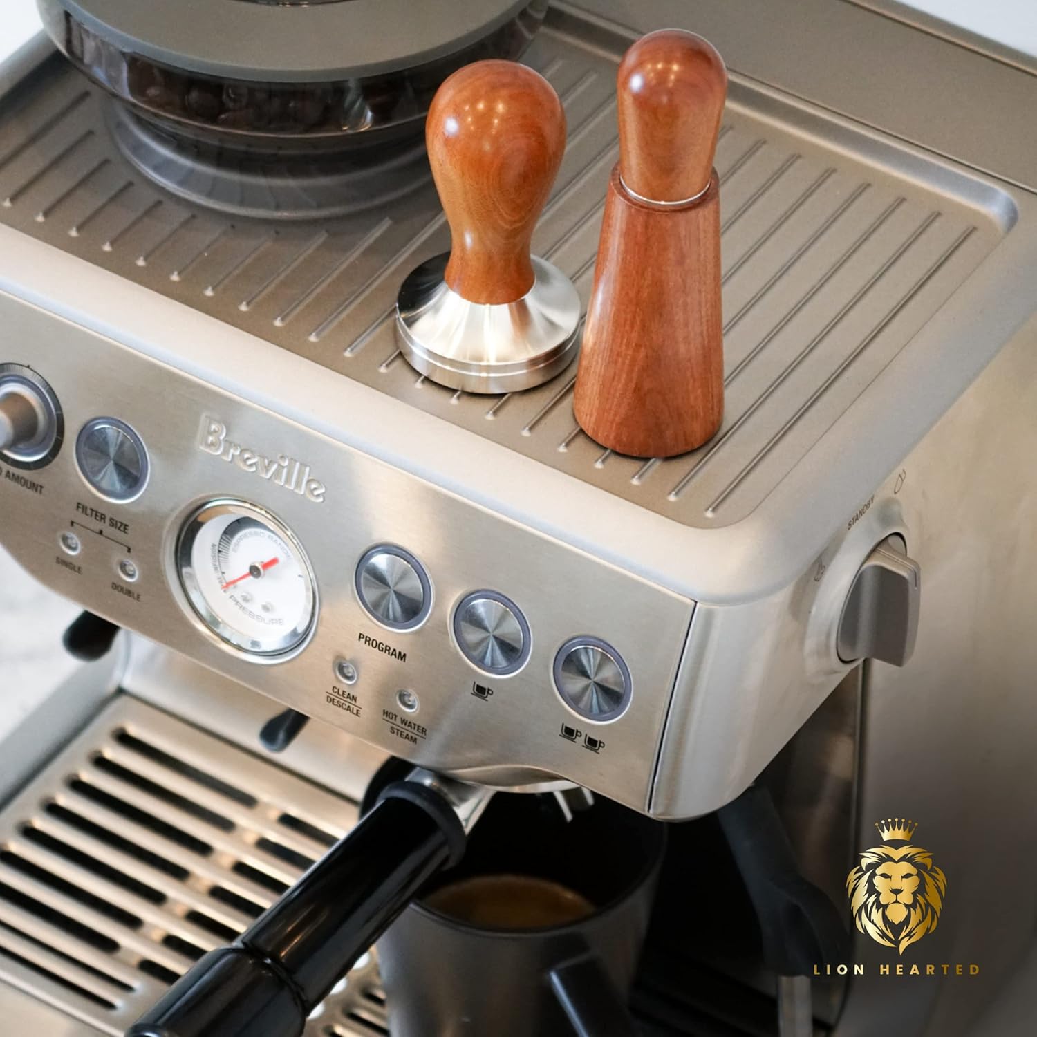 Espresso Tamper  Stirrer – Espresso Accessories – 2 Piece Espresso Tamper Set – Includes 51mm Tamper  Espresso Stirrer with Wooden Handles – Perfect Barista Tool for Espresso Machine Espresso Tamper  Stirrer – Espresso Accessories – 2 Piece Espresso Tamper Set – Includes 51mm Tamper  Espresso Stirrer with Wooden Handles – Perfect Barista Tool for Espresso Machine