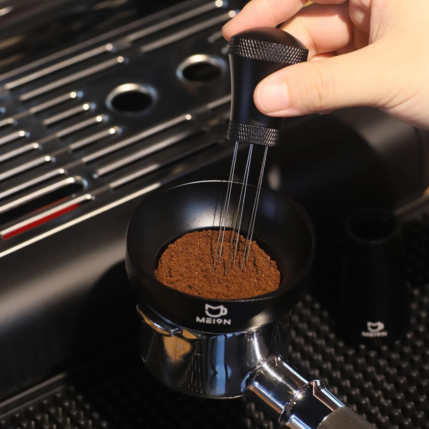 MEION 54mm Espresso Dosing Funnel and Puck Screen Set for 54mm Breville Portafilters, Magnetic Coffee Funnel, Reusable 53.3mm Espresso Puck Screen, Espresso Tools Espresso Accessories (54mm, Black) MEION 54mm Espresso Dosing Funnel and Puck Screen Set for 54mm Breville Portafilters, Magnetic Coffee Funnel, Reusable 53.3mm Espresso Puck Screen, Espresso Tools Espresso Accessories (54mm, Black)