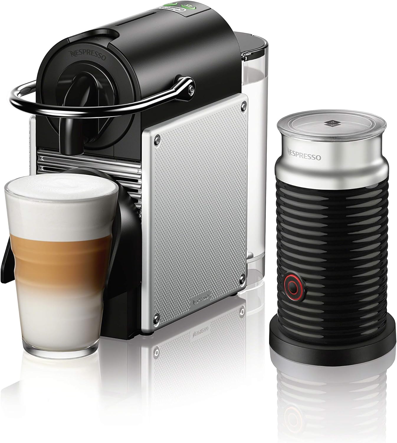 Nespresso Pixie Espresso Machine by DeLonghi, 1100ml, Aluminum,Silver
