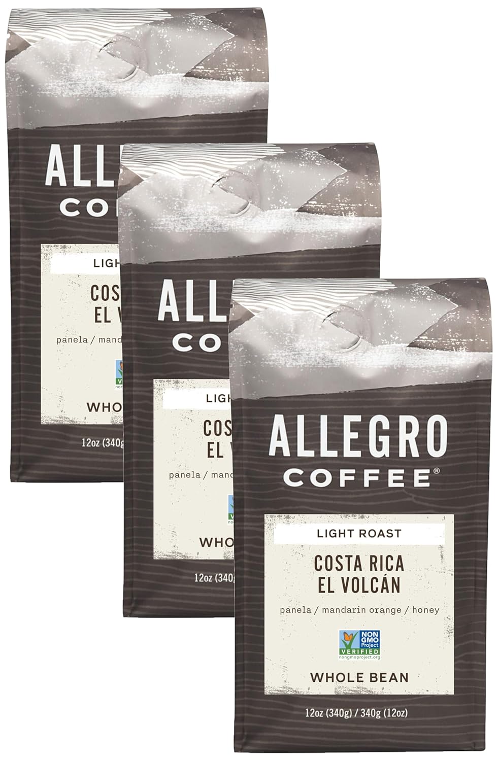 Allegro Coffee Vienna Roast Whole Bean Coffee, 12 oz (Pack of 3)