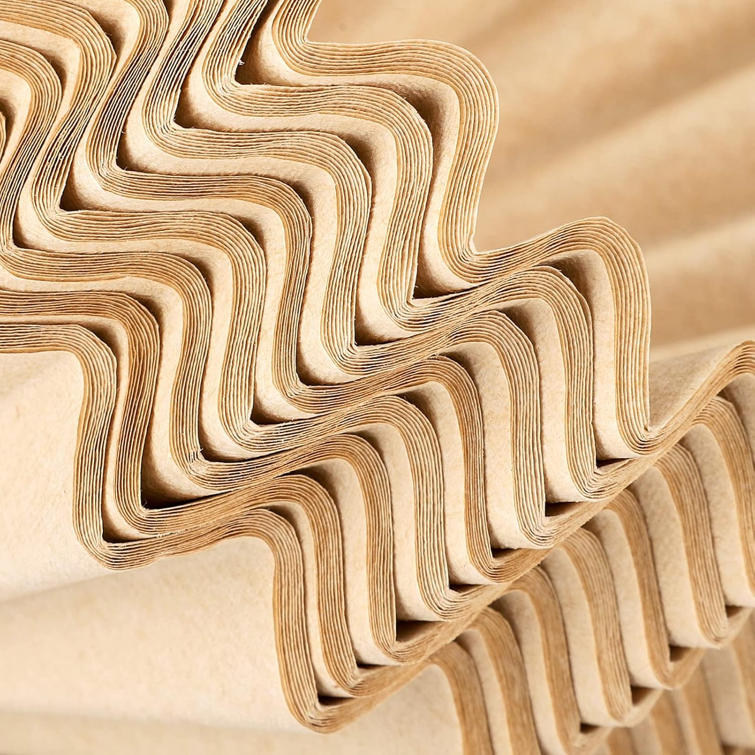 EUSOAR 1-4 Cup Disposable Coffee Filters, Pack of 200 Paper Basket Style Filter, Natural Brown Unbleached, for Home Commercial Coffee Dripper, for Single Pour Over and Drip Coffee Makers