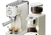 Gevi 20 Bar Compact Espresso Machine, Beige review