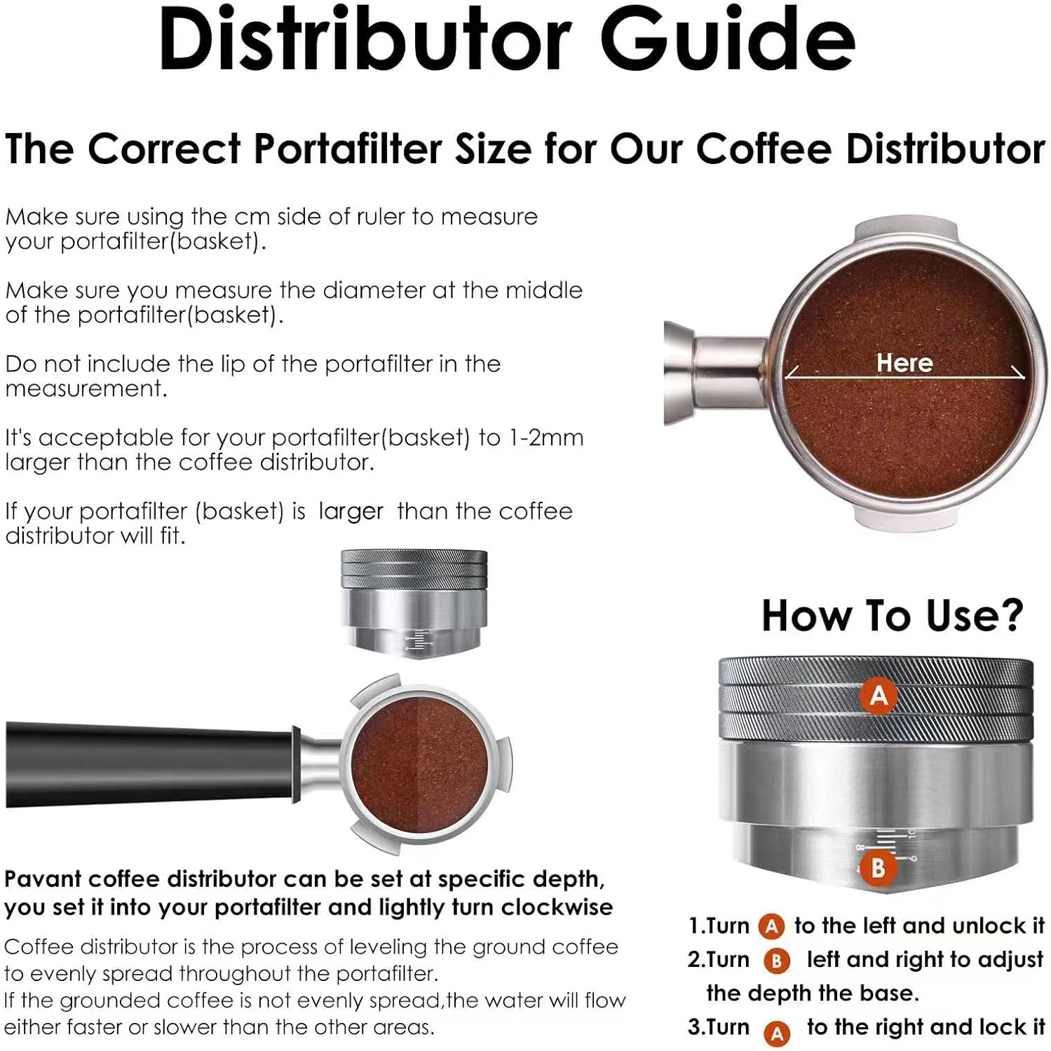 Wedge Espresso Distribution Tool, Pavant Precision Coffee Leveling Distributor with V Blade, Adjustable Depth Coffee Leveler for 58mm Coffee Portafilter…