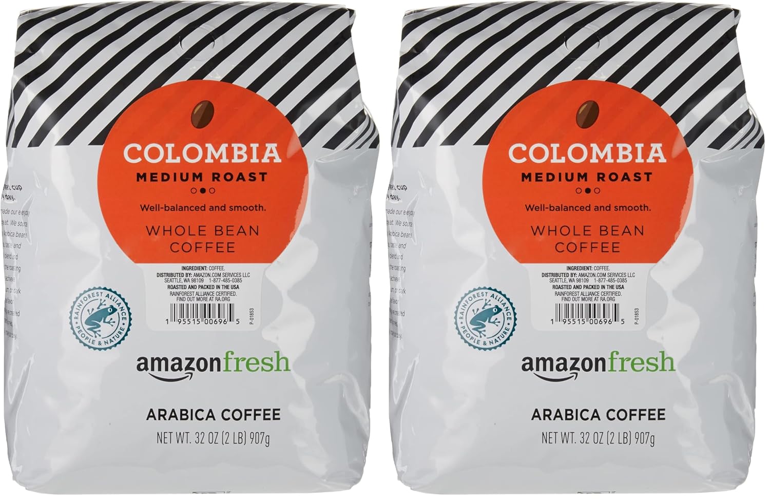 Amazon Fresh, Colombia Whole Bean Coffee Medium Roast, 32 Oz (Pack of 2) Amazon Fresh, Colombia Whole Bean Coffee Medium Roast, 32 Oz (Pack of 2)