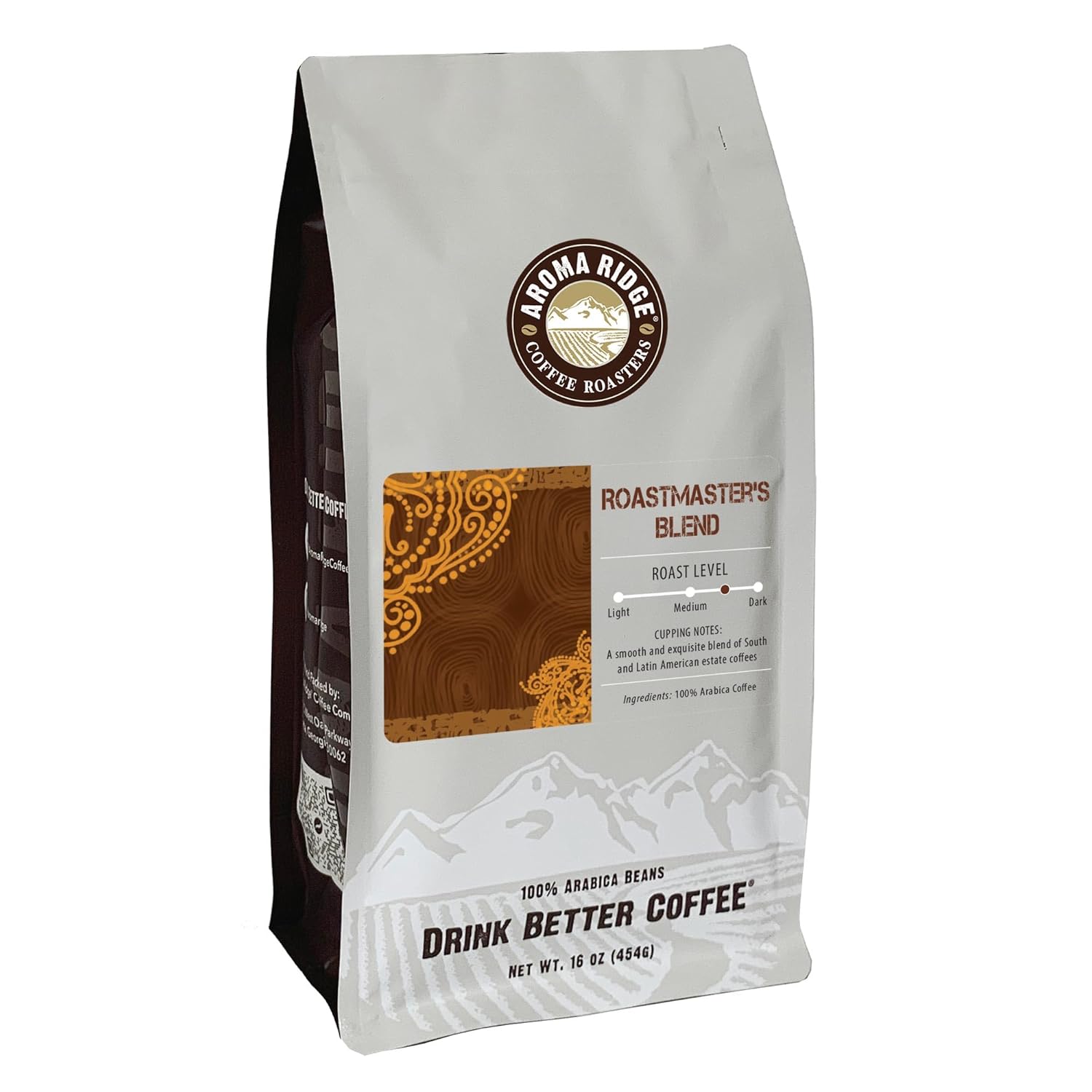 Aroma Ridge, RoastMasters Blend SWP Decaf Coffee, 1 lb Whole Bean Aroma Ridge, RoastMasters Blend SWP Decaf Coffee, 1 lb Whole Bean