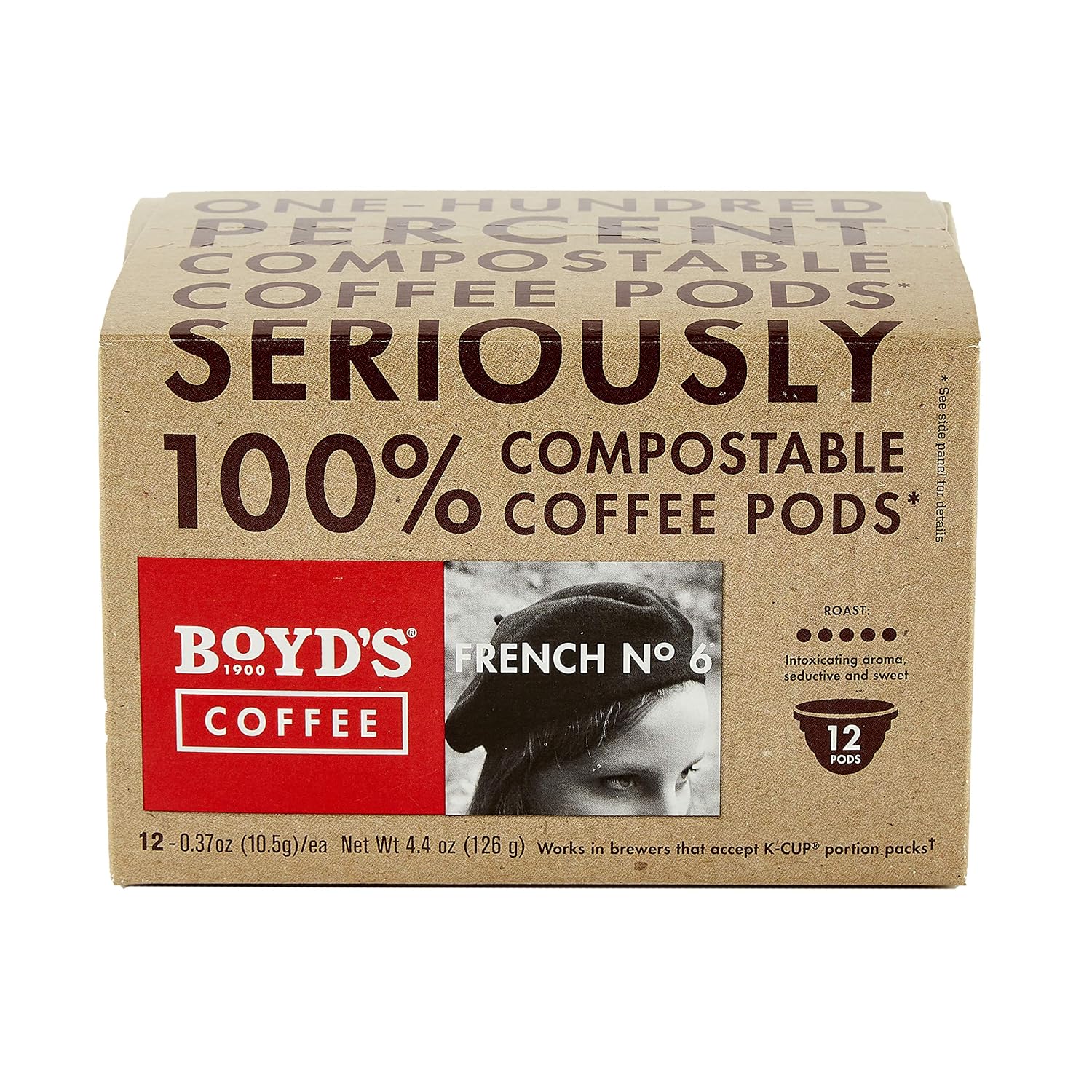 Boyds Coffee French No. 6 Coffee –Ground Dark Roast– Blended from 100% Arabica – Rich Full-Flavored – Single Cup - Pack of 12. Boyds Coffee French No. 6 Coffee –Ground Dark Roast– Blended from 100% Arabica – Rich Full-Flavored – Single Cup - Pack of 12.