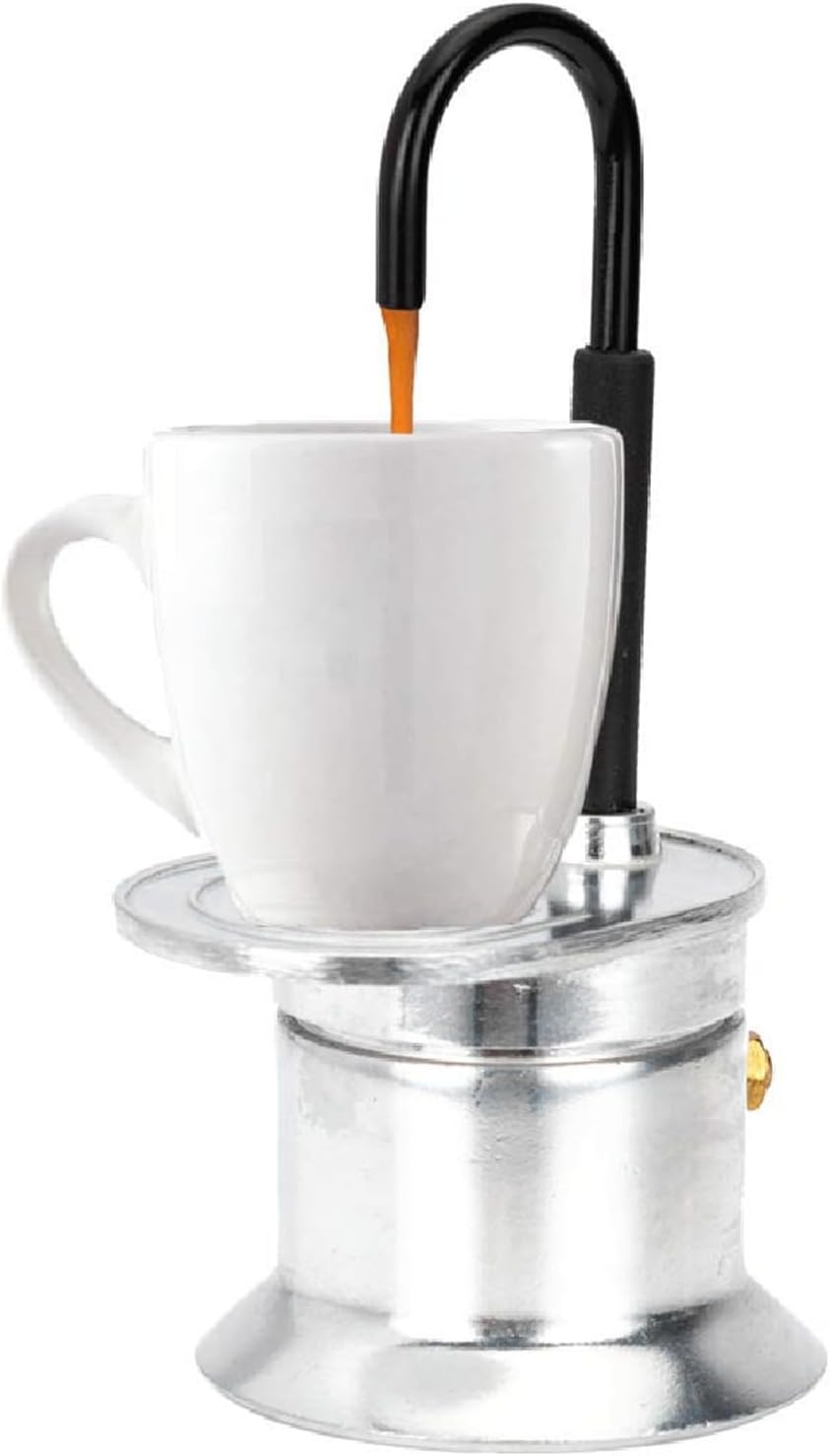 Diydeg Single Tube Pot, 1 Cup 50ML Aluminum Alloy Spout Stovetop Italian Coffee Maker, Classic Stovetop Espresso Maker, Express Pot for Cuban Cafe Brewing, Quick Cleanup Diydeg Single Tube Pot, 1 Cup 50ML Aluminum Alloy Spout Stovetop Italian Coffee Maker, Classic Stovetop Espresso Maker, Express Pot for Cuban Cafe Brewing, Quick Cleanup