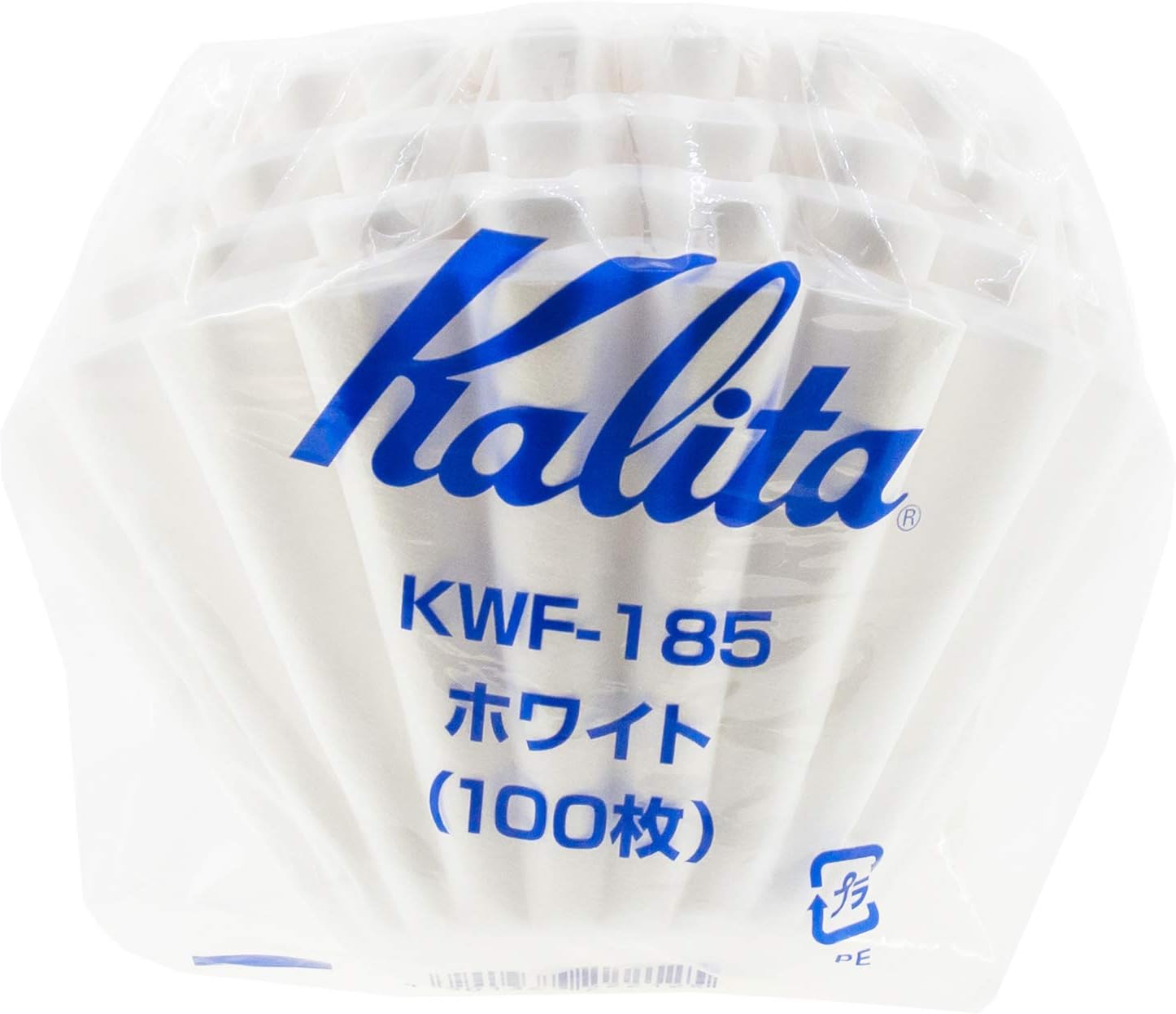 Kalita Wave Paper Coffee Filters I Larger Size 185 I 100 Count I Specially Pour Over Dripper I Made in Japan, Large, White Kalita Wave Paper Coffee Filters I Larger Size 185 I 100 Count I Specially Pour Over Dripper I Made in Japan, Large, White