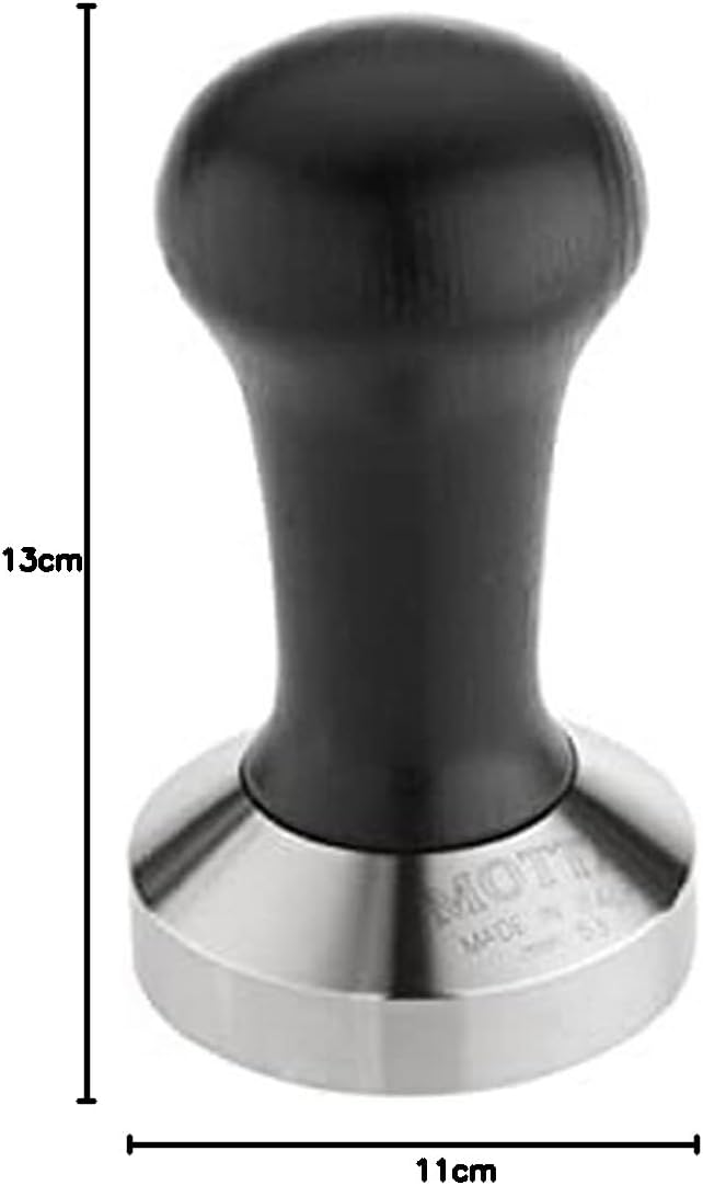 Motta Professional 53 mm Flat Base Coffee/Espresso Tamper, Black Handle Motta Professional 53 mm Flat Base Coffee/Espresso Tamper, Black Handle