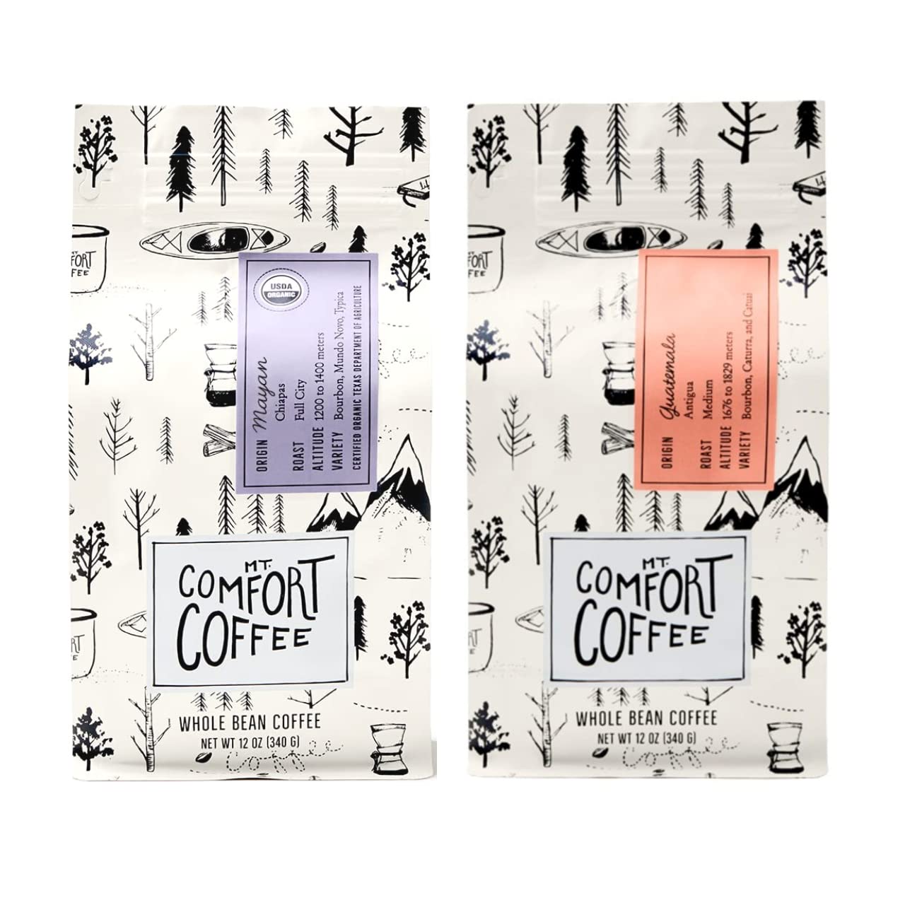 Mt. Comfort Coffee Mayan Full City Roast Guatemala Medium Roast, 12 oz Bag, (Pack of 2) - Sourced From Small Coffee Farms - Flavor Notes of Nutty, Chocolate, Caramel - Roasted Whole Beans Mt. Comfort Coffee Mayan Full City Roast Guatemala Medium Roast, 12 oz Bag, (Pack of 2) - Sourced From Small Coffee Farms - Flavor Notes of Nutty, Chocolate, Caramel - Roasted Whole Beans